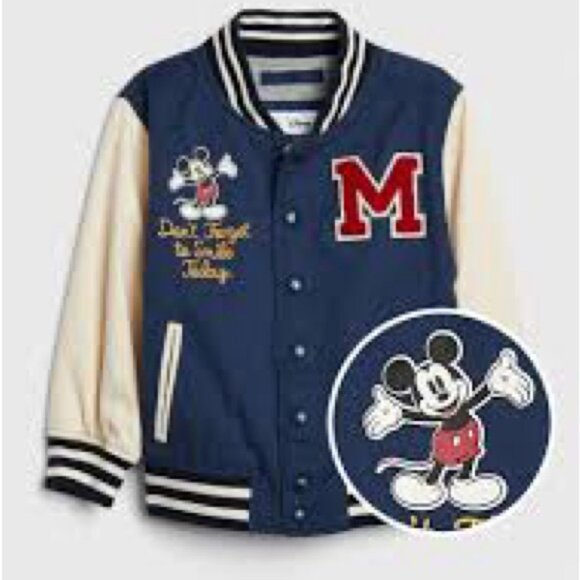 DISNEY + BABY GAP Mickey Mouse letterman jacket 4 - Picture 10 of 10